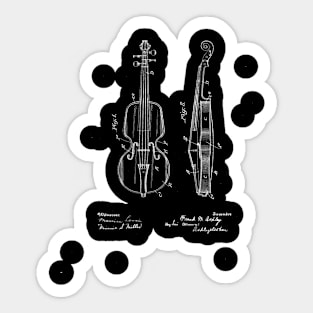 Violin Vintage Patent Drawing Sticker